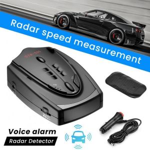 Car Radar-Detector English Russian Thai Vehicle Long Range 360° Detecting Plastic Full Frequency Detection Speed Radar-Detector