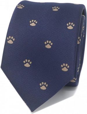 MENDEPOT Puppy Dog Paw Print Pattern Necktie With Gift Box Dog Foot Print Tie