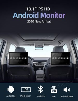Monitor 10.1 inch Android Car Headrest RAM 2GB 1080P video IPS Touch Screen 4G WIFI/Bluetooth/USB/SD/FM MP5 Video Player with DC