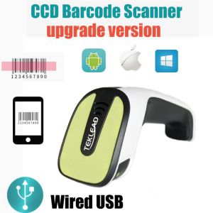 TEKLEAD Portable 2500dpi CCD 1D Barcode Scanenr Wireless 2.4G Bluetooth Wired USB Handheld Bar Code Reader