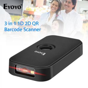Eyoyo EY-009 Mini 1D/2D QR Barcode Scanner 2.4G Wireless&Bluetooth Bar Code Reader Portable 1D QR Image Scanner for IOS Androi