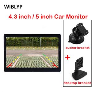 4.3"/ 5 inch Screen Car Monitor TFT LCD Portable Display HD 800*480 for Car Reverse Rear View Camera CCTV Monitor 12V