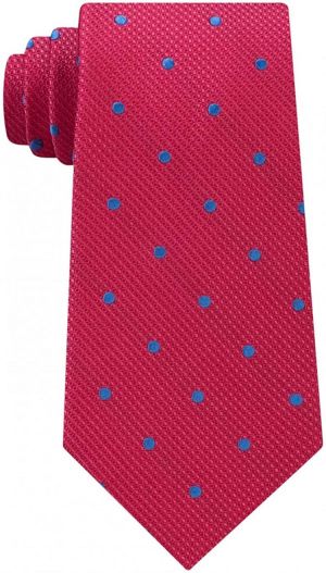 Tommy Hilfiger Mens Contrast Dot Self-Tied Necktie
