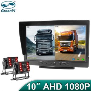 GreenYi 10 Inch IPS Screen AHD 1920x1080P Recording DVR  Truck Vehicle Monitor With IR Car Night Vision Rear View Camera