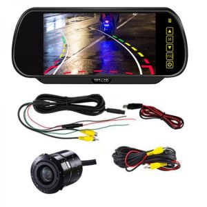 Dynamic Trajectory Reversing Camera System 7 inch TFT LCD Screen Car Monitor Rearview Mirror With Waterproof  Reverse Camera