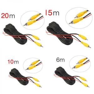6/10/15/20M Video Cable For Car Rear View Camera Universal RCA For Connecting Reverse Camera With Car Multimedia Monitor