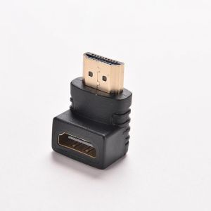 1PC 90 Degree HDTV 1080P HDMI Cable Connector HDMI V1.4 Right Angle  A Male to HDMI V1.4 B Female Gold Plated Cable Adapter