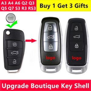 Car Modified Remote Key Shell Upgrade Keyless Key Case for Audi A3 A4 A6 A8 TT Q2 Q3 Q5 Q7 S3 S5 R3 A7 RS3 RS5 Remote Key Cover