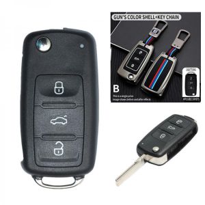 Car Remote Key Shell Key Case for VW Caddy Eos Golf Jetta Polo Tiguan for Skoda Rapid Superb Octavia Fabia for SEAT ibiza Leon