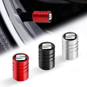 4PCS Metal Universal Car Wheel Tire Valve Stem Caps For Seat Leon Ibiza Ateca Formentor E-Racer Arona Altea Toledo Cupra Alhambr
