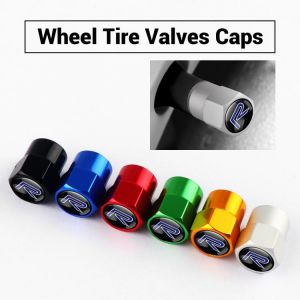 For Volvo AWD R Design V40 V60 S40 S60L S70 S90 XC40 XC70 XC90 Car Styling 4Pcs Metal Auto Badge Wheel Tire Valve Air Stem Caps
