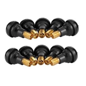 10pcs Black TR412 Valve Stems With Dust Caps with Caps Tyre Rubber Valves Car Tubeless Car Wheel Snap-in Tire for ATV Moto
