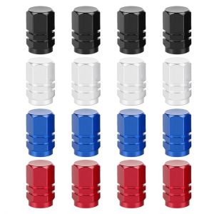 4PCS/SET Auto Car Tire Valve Stem Caps Nipple Caps Bolt-in Aluminum Theft Proof Valve Caps Car Wheel Tires Valves Tyre Stem