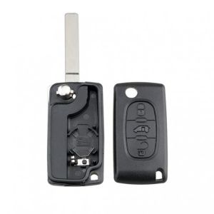 Remote Car Key Shell 3 Button Flip Folding Flip Folding Key Case Protector For Peugeot Partner Citroen Berlingo Or Dispatch