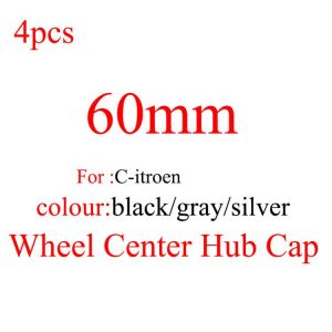 4pcs 60mm 4 pin Car styling Auto Car Wheel Center Hub Caps Rim Caps Covers emblem For Citroen C3 C4 C5 C6 C-Quatre Accessories