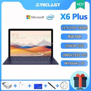 Teclast X6 Plus Notebook 2 in 1 Tablet 12.6 Inch Touch Screen Windows 10 RAM 8GB 256GB SSD Intel N4100 2880×1920 IPS USB3.0 PC