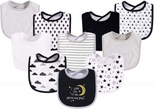 Hudson Baby unisex-baby Cotton and Polyester Bibs
