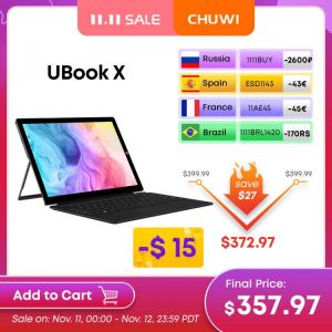 CHUWI UBook X 12inch Windows 10 Tablet 2160x1440 Intel Celeron N4100 Quad Core 8GB RAM 256GB ROM Tablet PC Dual Wifi Type-C