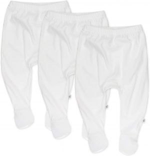 HonestBaby Baby 3-Pack Organic Cotton Footed Harem Pants