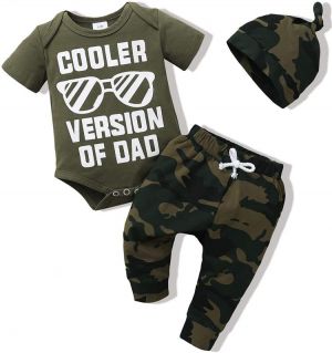Baby Boy Clothes Newborn Boy Outfit Infant Fall Winter Letter Print Romper+Long Pants+Hat 3PC Gift Toddler Clothe Set
