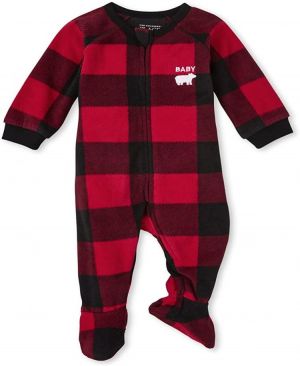 The Children's Place unisex-baby and Toddler Holiday Fleece One Piece Pajamas