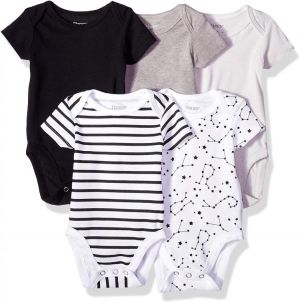 Hanes baby-boys Ultimate Baby Flexy 5 Pack Short Sleeve Bodysuits