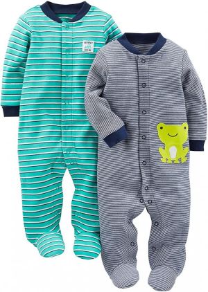Simple Joys by Carter's Baby Boys' 2-Pack Cotton Snap Footed Sleep and Play