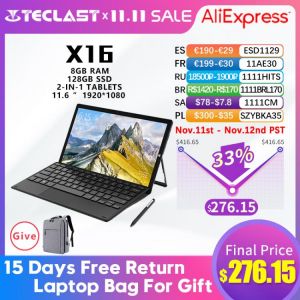 Teclast X16 11.6 inch 2 in 1 Tablet 1920×1080 Windows 10 6GB RAM 128GB SSD Dual Core Tablets PC Intel Gemini Lake N4020 USB3.0