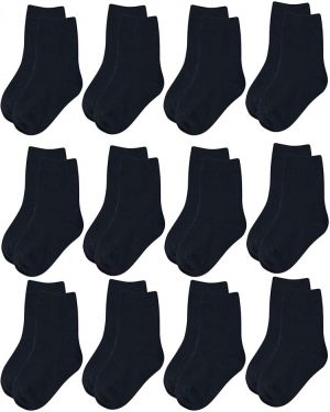 all in one place ילדים ותינוקות RATIVE 12-Pack Cotton Crew Socks for Unisex Baby Infant Toddler Kids Boys Girls