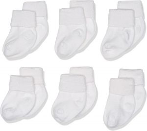 Jefferies Socks Baby Boys' Newborn Turn Cuff Bootie 6 Pair Pack