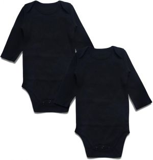 DEFAHN Baby Bodysuit Solid Pack 2 Long Sleeve Onsies for Newborn Boys Girls 0-24 Months