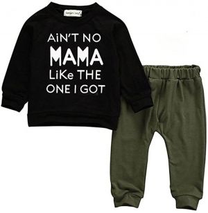 Baby Kids Toddler Boy Printed Tops Pants Leggings Outfits Clothes Set 0-3 Y