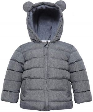 Rokka&Rolla Baby Boys' Water-Resistant Quilted Fleece Lined Puffer Jacket Coat for Newborn Infant Toddler