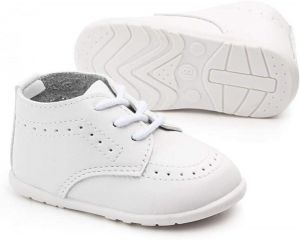 Meckior Infant Baby Boys Girls Classic PU Leather Wedding Loafers Brogue Toddler Oxford Dress Shoes First Steps Walking Flat Lazy 
