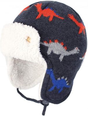 Zando Baby Boy Sherpa Lined Warm Fleece Pilot Hat Infant Toddler Winter Hat Mitten Set