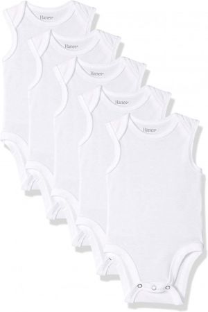 Hanes Ultimate Baby Flexy 5 Pack Sleeveless Bodysuits (Tanks)
