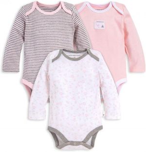Burt's Bees Baby Baby Bodysuits, 3-Pack Long & Short-Sleeve One-Pieces, 100% Organic Cotton