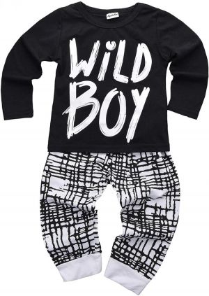 all in one place ילדים ותינוקות Toddler Baby Boys Clothes Wild Boy Letter Print T-Shirt Tops and Pants Outfits Set Autumn Winter