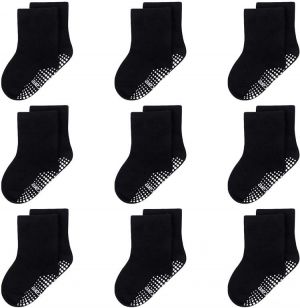 Infinicare Baby Socks - Unisex Newborn Baby Socks with Non-slip Grip on the Sole for Infants Toddlers Kids Girls Boys