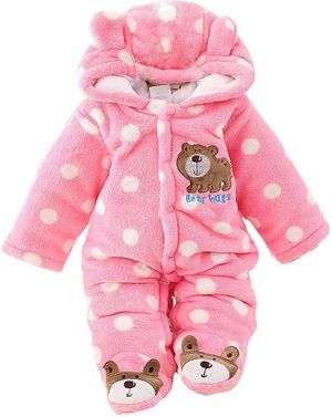 Gaorui Newborn Baby Jumpsuit Outfit Hoody Coat Winter Infant Rompers Toddler Clothing Bodysuit