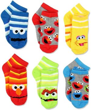Sesame Street Boys Multi pack Socks (Toddler/Little Kid/Big Kid)