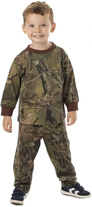 all in one place ילדים ותינוקות TrailCrest Infant - Toddler Cotton Camo Long Sleeve T-Shirt and Long Pants Set
