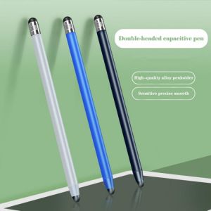 all in one place טאבלטים 14cm Universal Pencil Double Dual Silicon Head Touch Capacitive Screen Stylus Caneta Capacitiva Pen For Ipad Tablet Smartphone