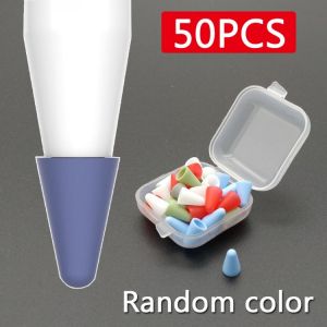 50pcs Silicone Replacement Tip Case for Apple Pencil 1 2 Touchscreen Stylus Pen Case Nib Protective Cover Skin for Apple Pencil