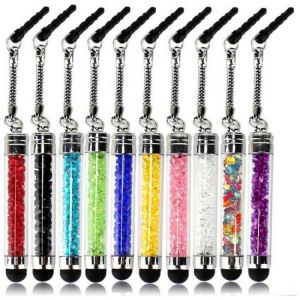5PCS Capacitive Crystal Stylus Pen Touch Screen Drawing Pen for Apple Android Phone Tablet PC Stylus Pen with Anti-Dust