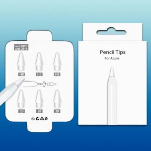 Pencil Tips for Apple Pencil 1st / 2nd Generation, Double-Layered iPad Stylus Nib, Both Soft and Hard, Can be used for 3-7 years