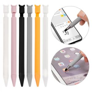 Cute Cat Ear Anti-scroll Silicone Protective Pouch Cap Holder Nib Cover Protective Case Skin For Apple Pencil 1 2 Tablets Pen Co