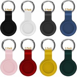 12 Pack Portable Case for AirTag Key Finder (Locator Tracker), Soft Silicone Case Anti-Scratch Mini Tracker Cover Skin Cover for A