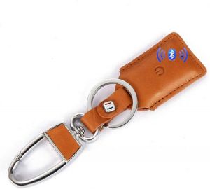 Smart LB Anti-Lost Cowhide Leather Key Ring, with Alarm, Bluetooth, Position Record (via Phone GPS) (Brown)