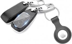 Apple AirTag Soft Silicone Slim Shockproof Case Protective Covers Designed for Apple AirTag 2021 with Clip On Keychain Accessory. 